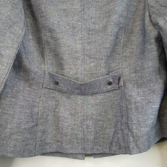 TAHARI Woman Raleigh Jacket Blue and Gray Blazer Size 14  NWT - Picture 9 of 14